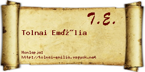 Tolnai Emília névjegykártya